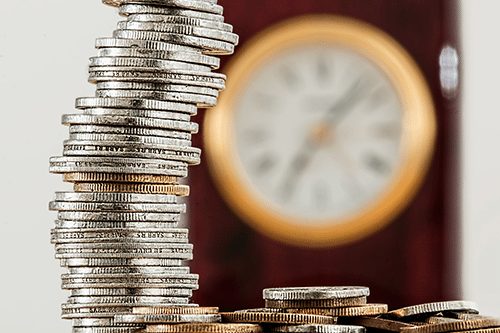 A stack of coins