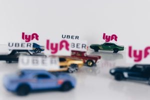 Uber and Lyft toy cars