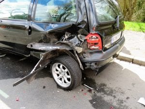 Car smashed from accident