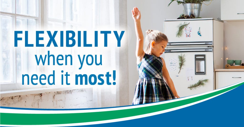 flexibility when you need it most - girl dancing in her kitchen